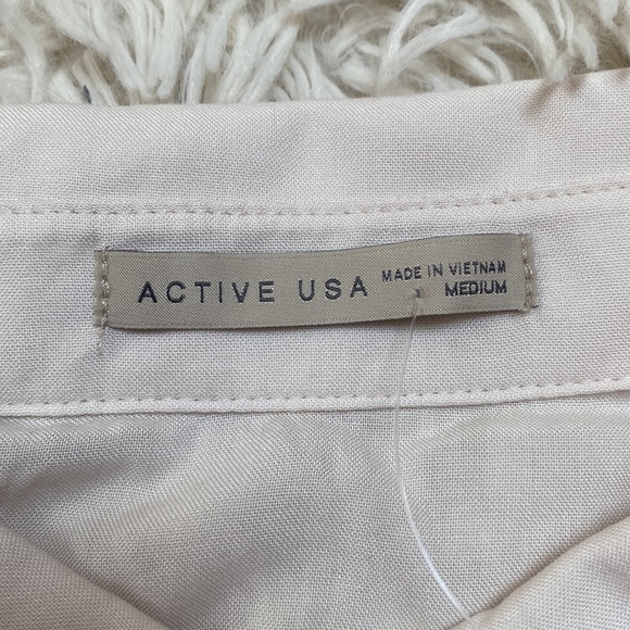 Active USA Sleeveless Collared Blouse 💗 Ivory - Picture 13 of 14